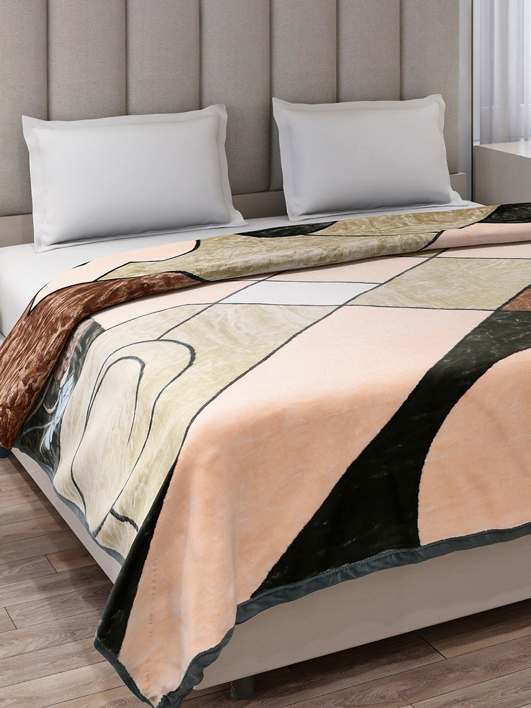 Printed Double Bed 1 Ply Blanket for Mild Winter - (Regal)