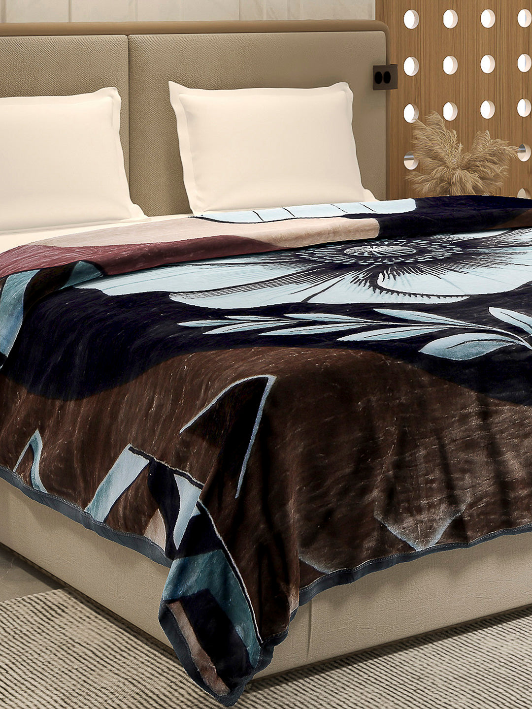 Printed Double Bed Blanket 1 Ply, 500 GSM, 2.4 kg (Regal)