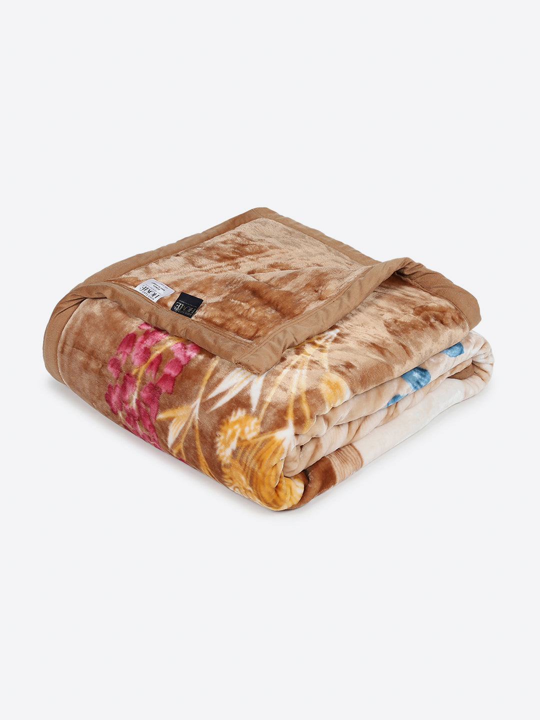 Printed Double Bed 1 Ply, 549 GSM Blanket for Mild Winter - (Roman Box)