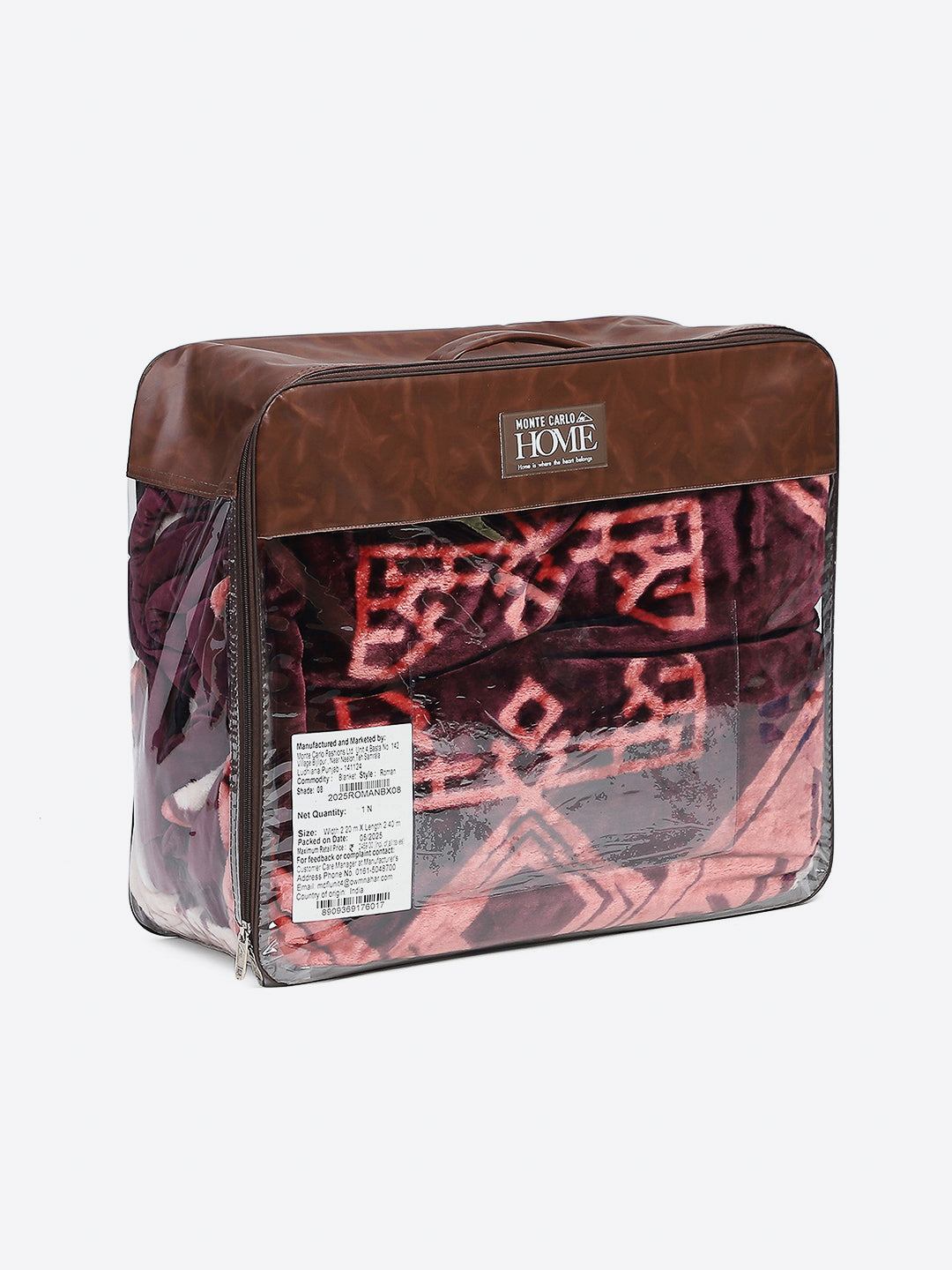 Printed Double Bed Blanket 1 Ply, 550 GSM, 2.9 kg (Roman)
