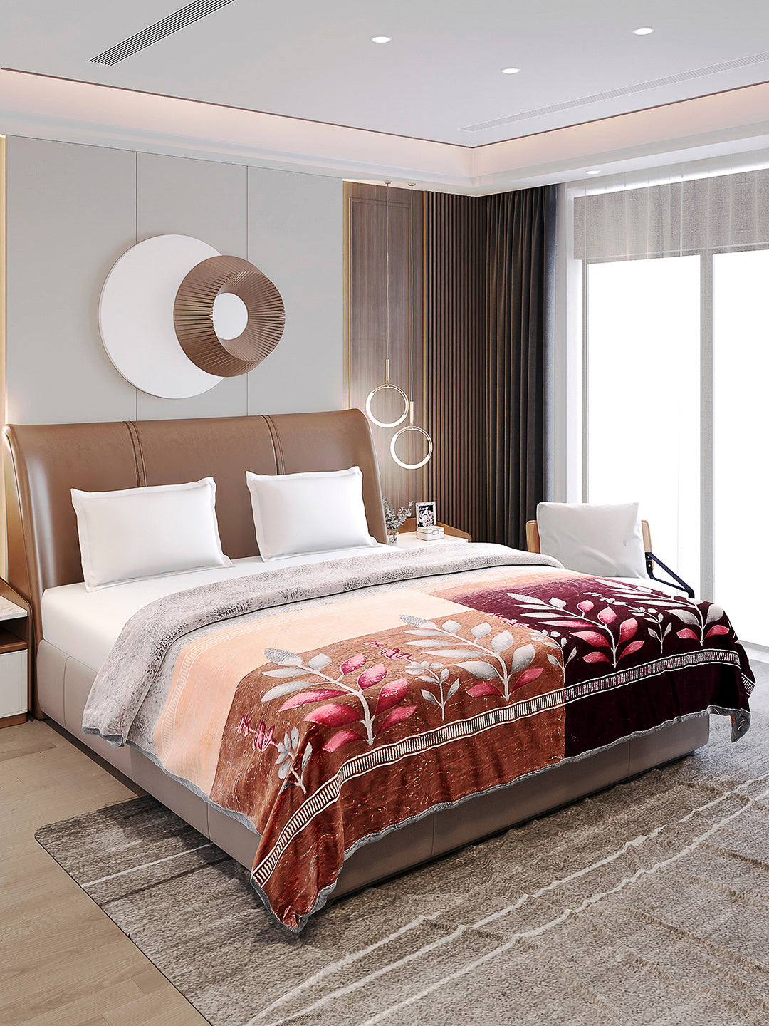 Printed Double Bed Blanket 1 Ply, 550 GSM, 2.9 kg (Roman)
