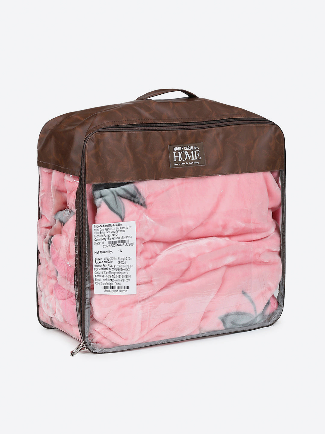 Printed Double Bed 1 Ply, 530 GSM Super Soft Blanket for Mild Winter - (Roman Plus)