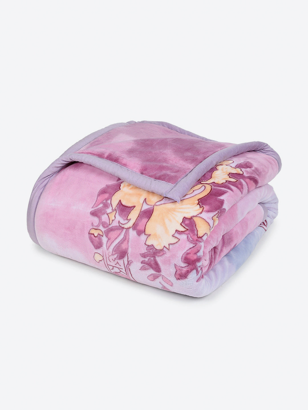 Printed Double Bed 3, 890 GSM Ply Blanket for Heavy Winter - (Rosewood)