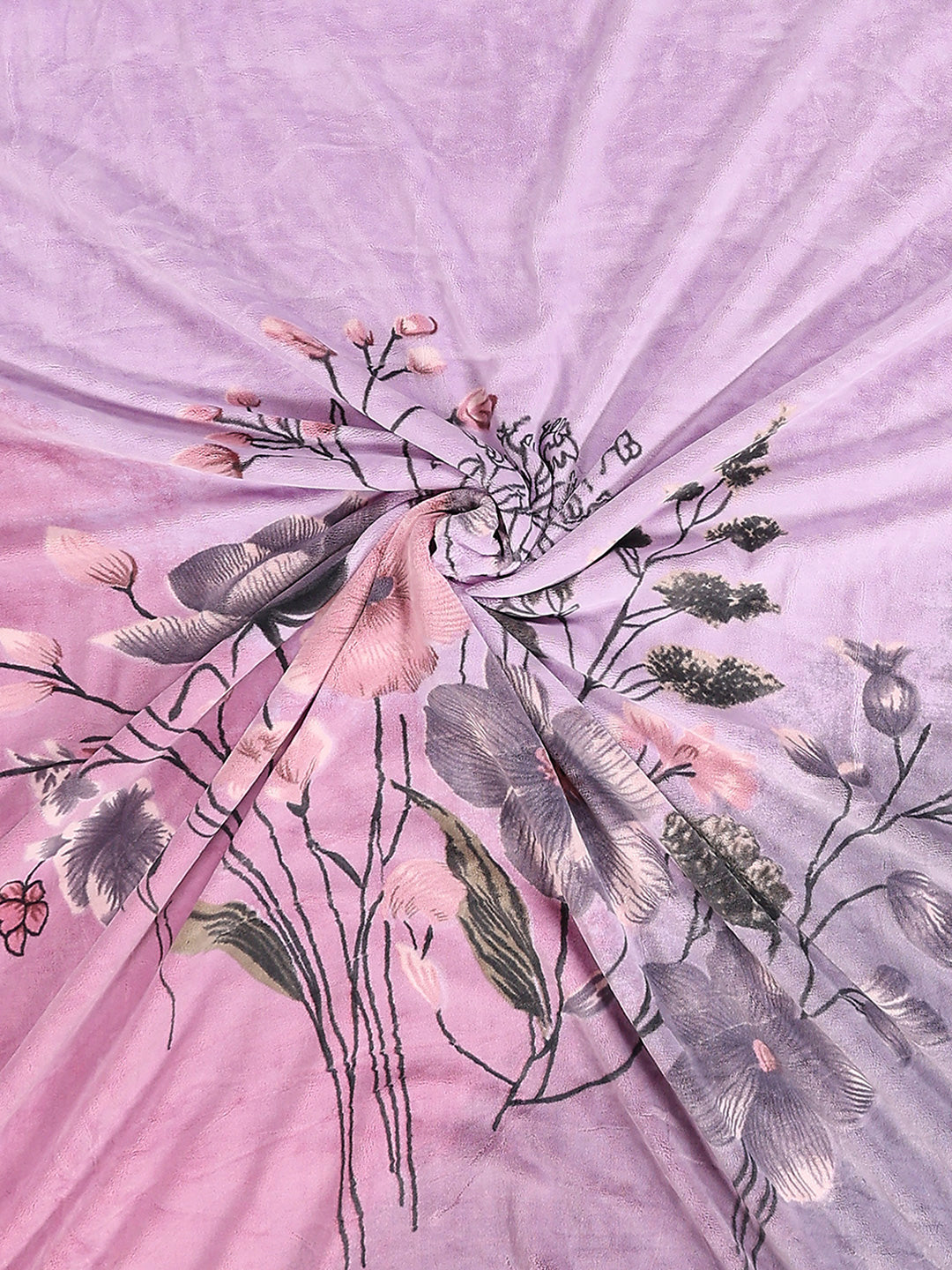 Printed Double Bed 3, 890 GSM Ply Blanket for Heavy Winter - (Rosewood)