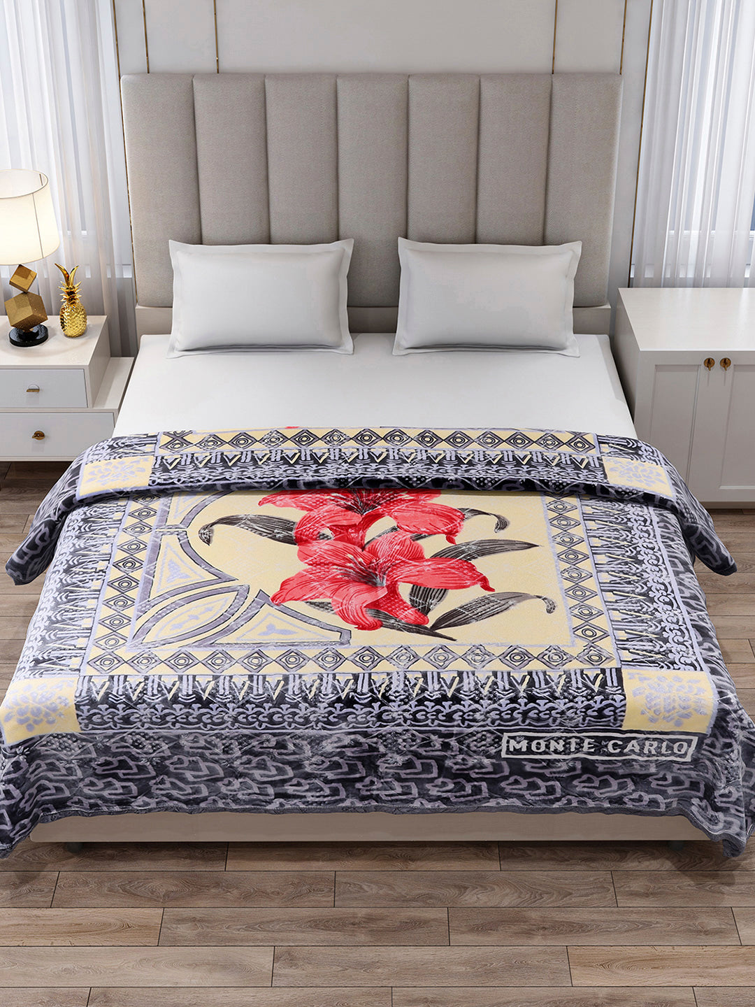 Printed Double Bed 1136 GSM Blanket for Heavy Winter - (Shahenshan BL)