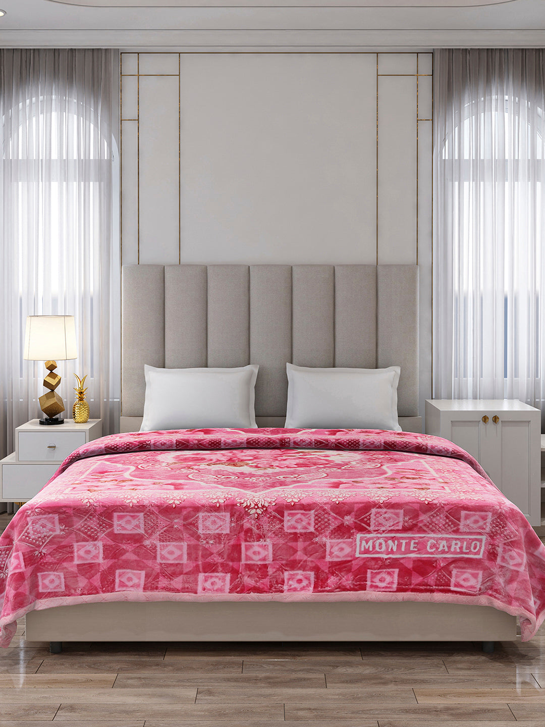 Printed Double Bed 1136 GSM Blanket for Heavy Winter - (Shahenshan BL)