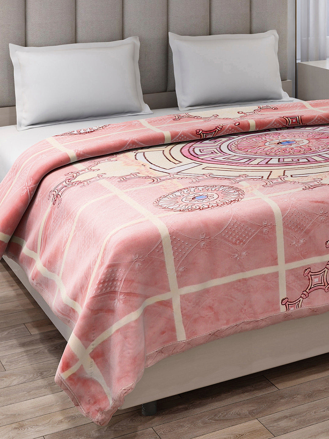 Printed Double Bed 1136 GSM Blanket for Heavy Winter - (Shahenshan BL)