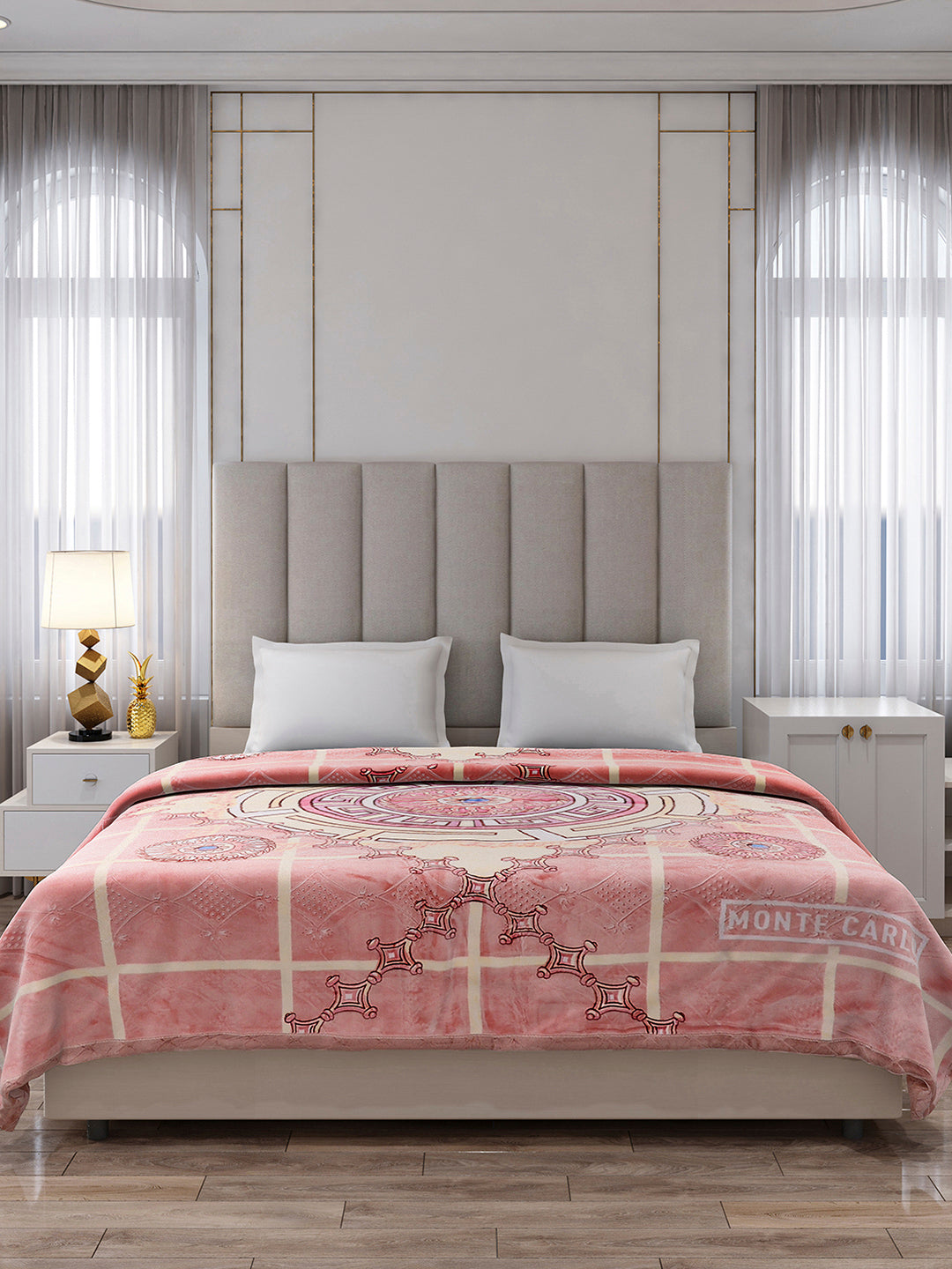 Printed Double Bed 1136 GSM Blanket for Heavy Winter - (Shahenshan BL)