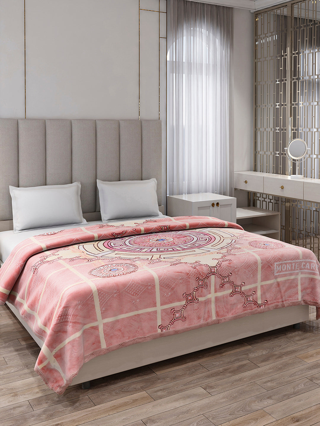 Printed Double Bed 1136 GSM Blanket for Heavy Winter - (Shahenshan BL)