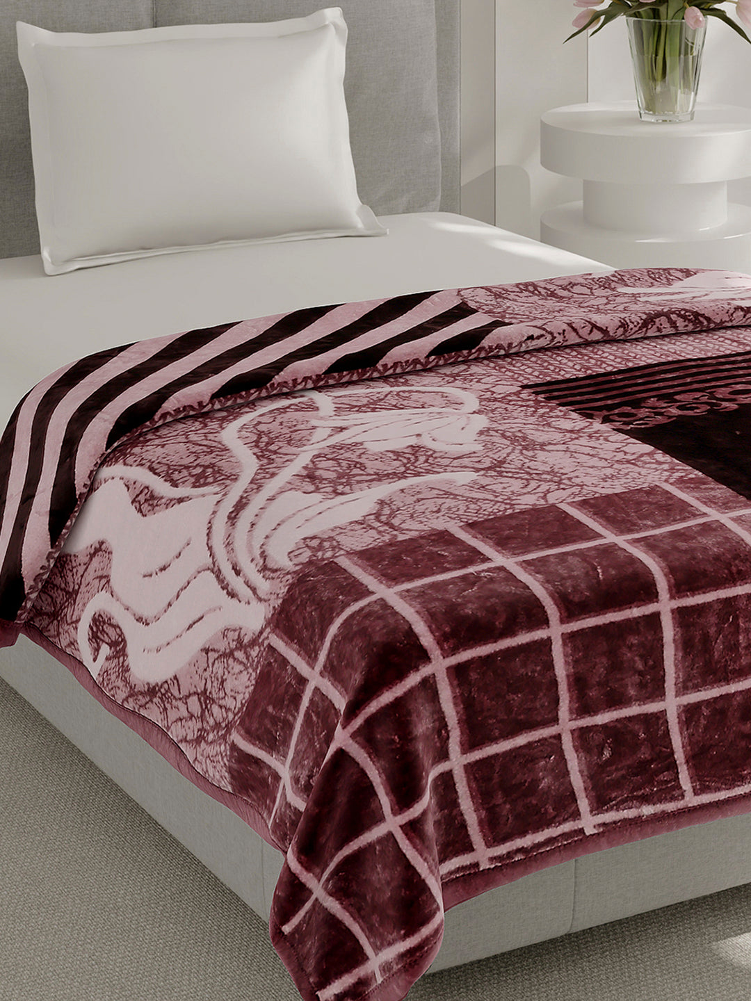 Printed Single Bed 1 Ply Blanket for Heavy Winter - (Soulmate)