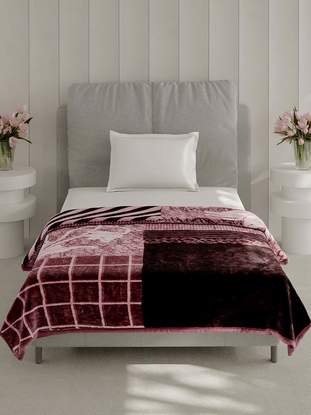 Printed Single Bed 1 Ply Blanket for Heavy Winter - (Soulmate)