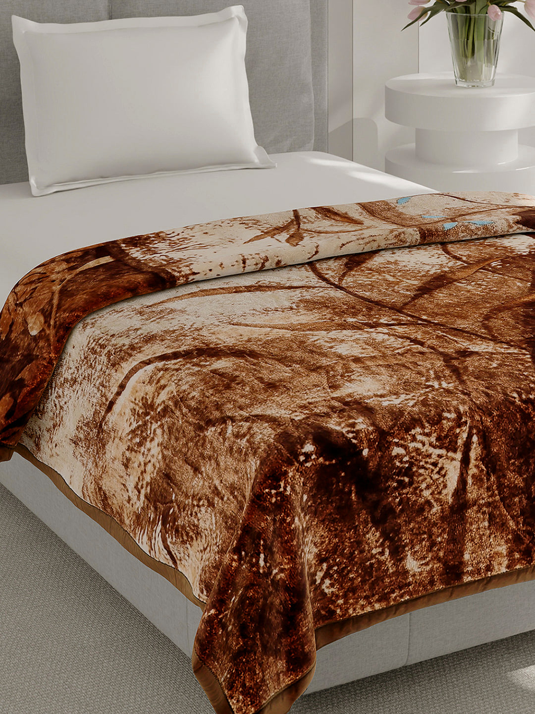 Printed Single Bed 1 Ply Blanket for Heavy Winter - (Soulmate)