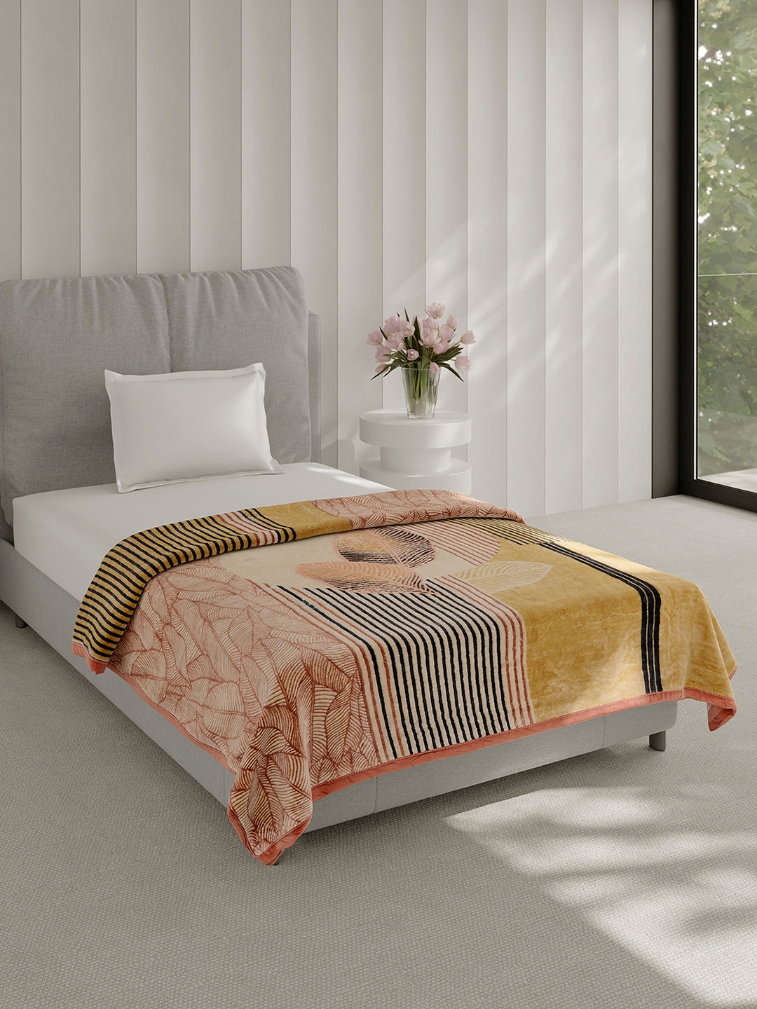 Printed Single Bed 1 Ply Blanket for Heavy Winter - (Soulmate)