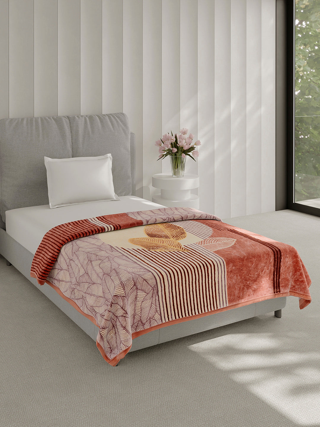 Printed Single Bed 1 Ply Blanket for Heavy Winter - (Soulmate)