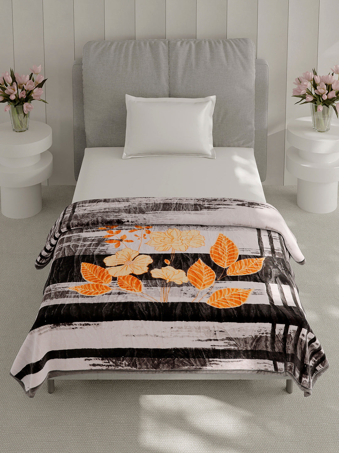 Printed Single Bed 1 Ply Blanket for Heavy Winter - (Soulmate)