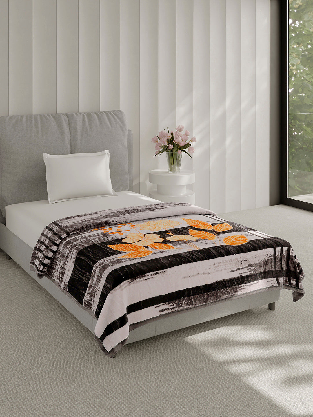 Printed Single Bed 1 Ply Blanket for Heavy Winter - (Soulmate)