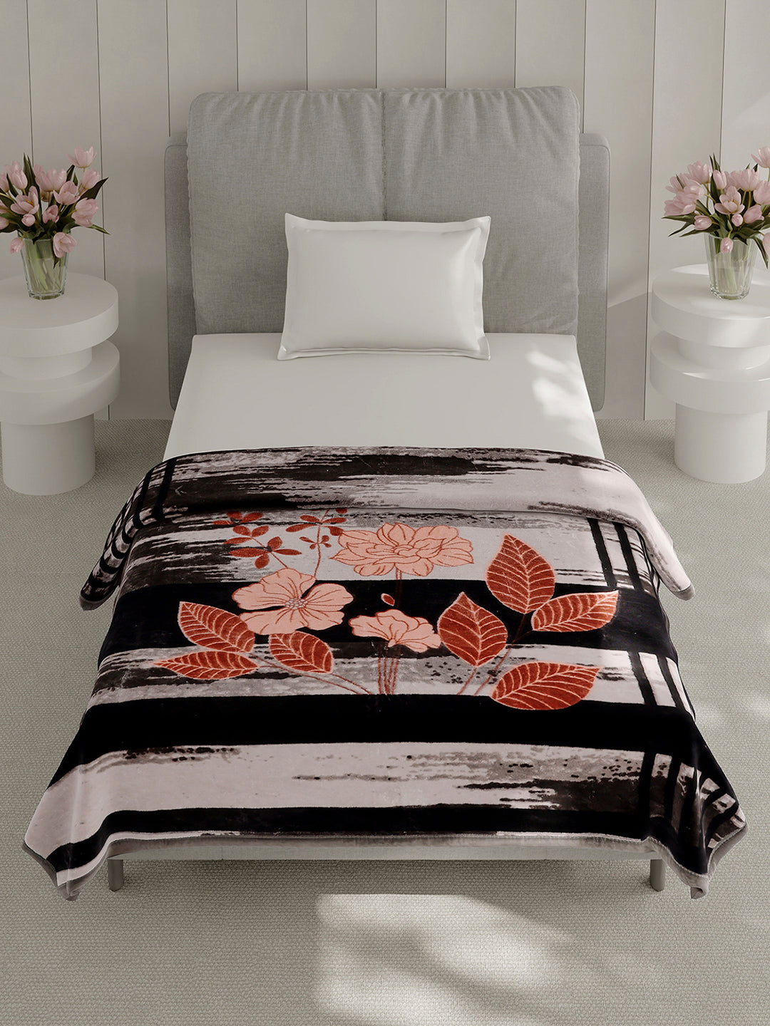 Printed Single Bed 1 Ply Blanket for Heavy Winter - (Soulmate)