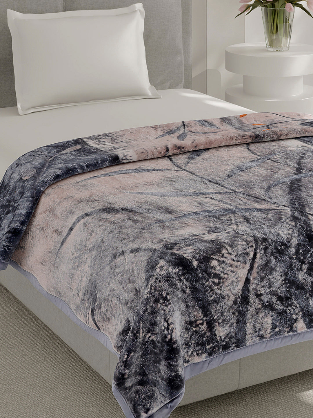 Printed Single Bed 1 Ply Blanket for Heavy Winter - (Soulmate)
