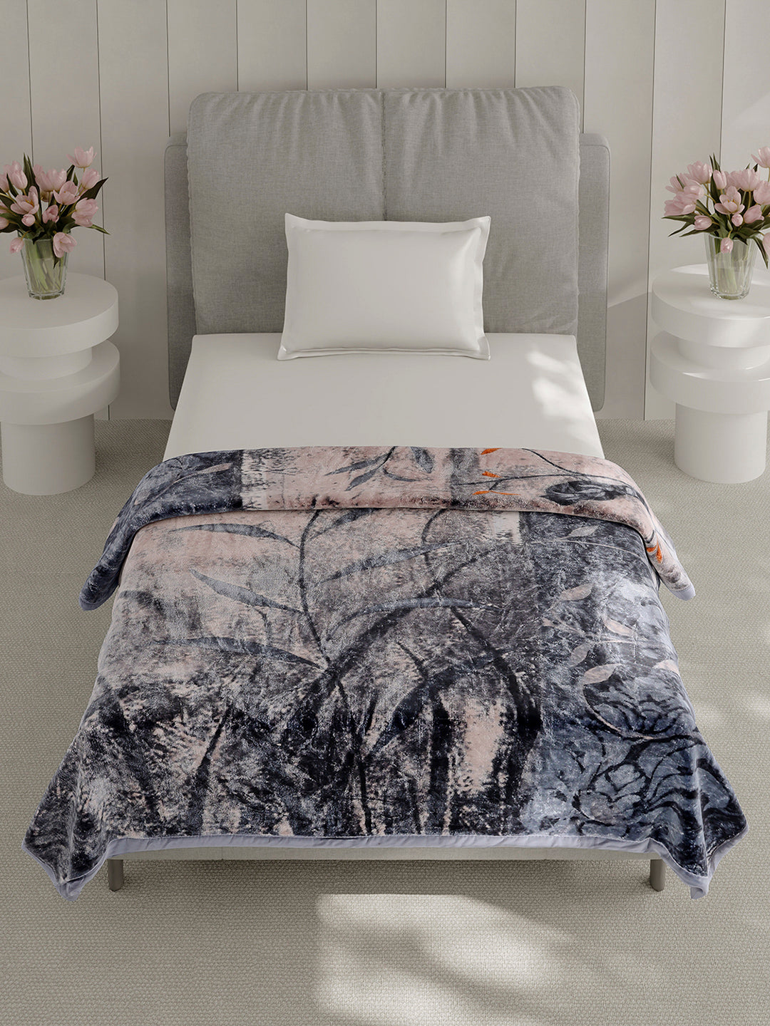 Printed Single Bed 1 Ply Blanket for Heavy Winter - (Soulmate)