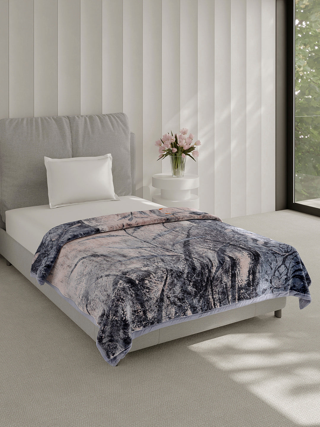 Printed Single Bed 1 Ply Blanket for Heavy Winter - (Soulmate)