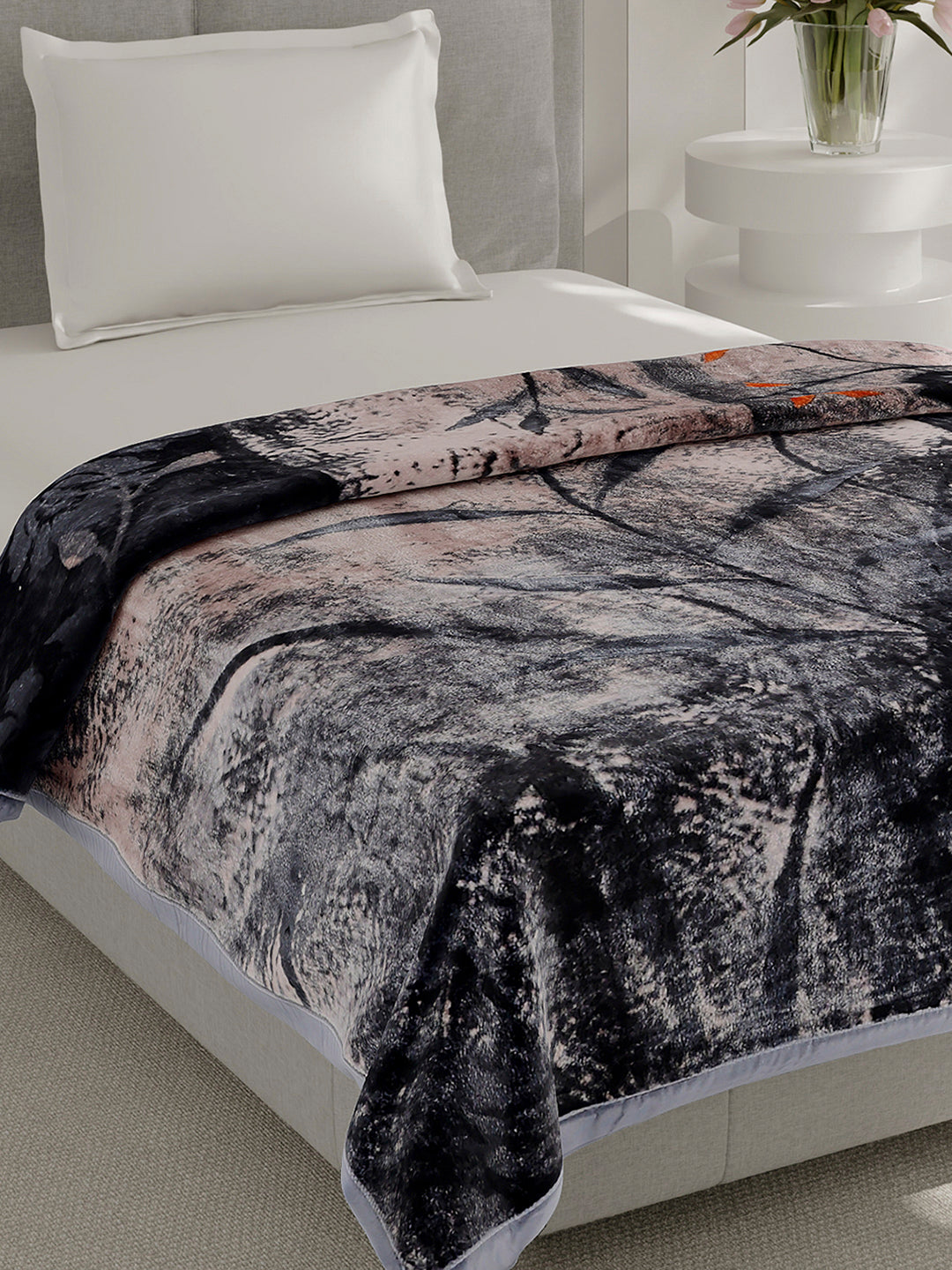 Printed Single Bed 1 Ply Blanket for Heavy Winter - (Soulmate)
