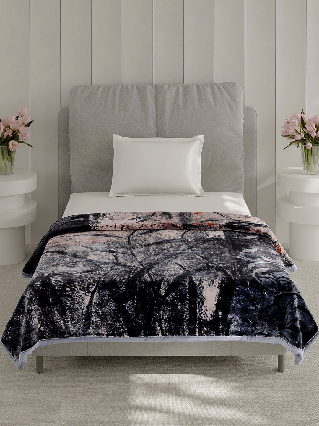 Printed Single Bed 1 Ply Blanket for Heavy Winter - (Soulmate)