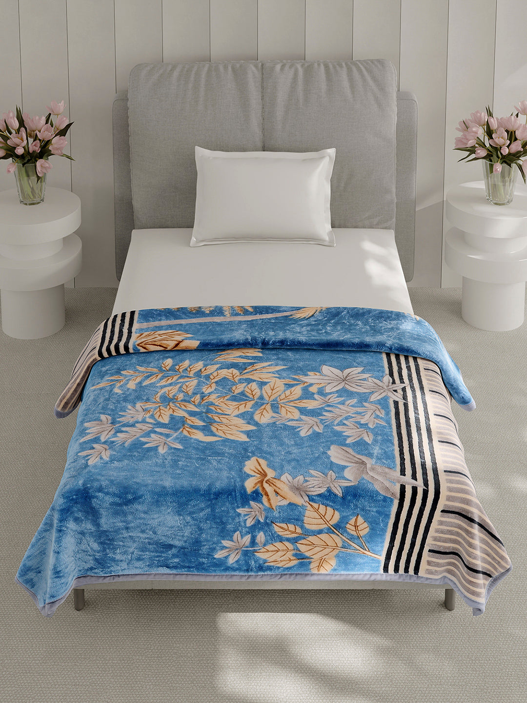 Printed Single Bed 1 Ply Blanket for Heavy Winter - (Soulmate)