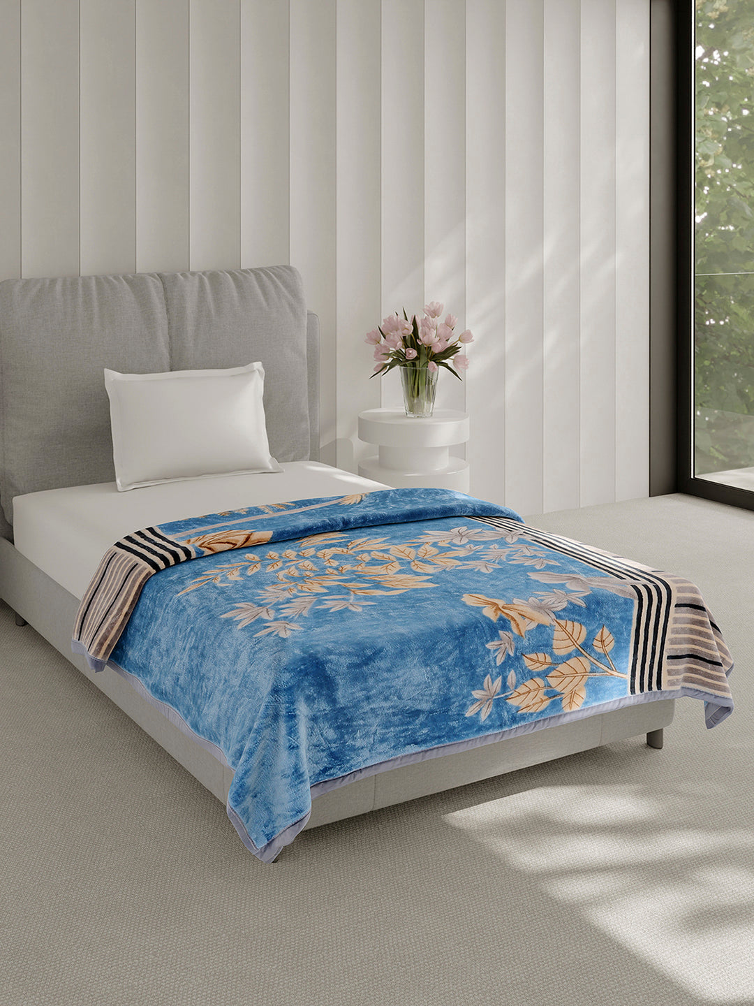 Printed Single Bed 1 Ply Blanket for Heavy Winter - (Soulmate)