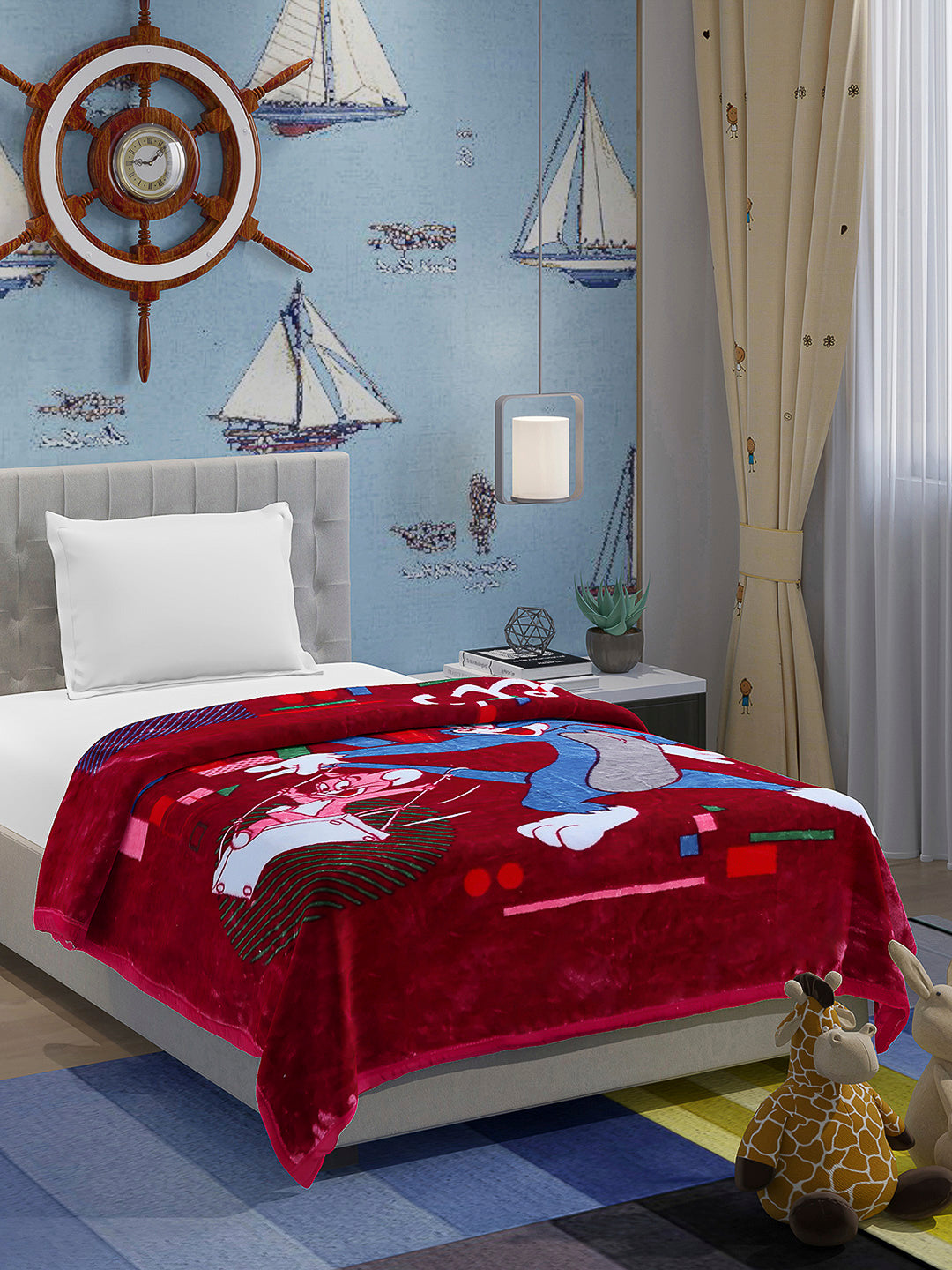 Printed Baby Blanket 1 Ply, 576 GSM, 1.9 kg (Super Hero)