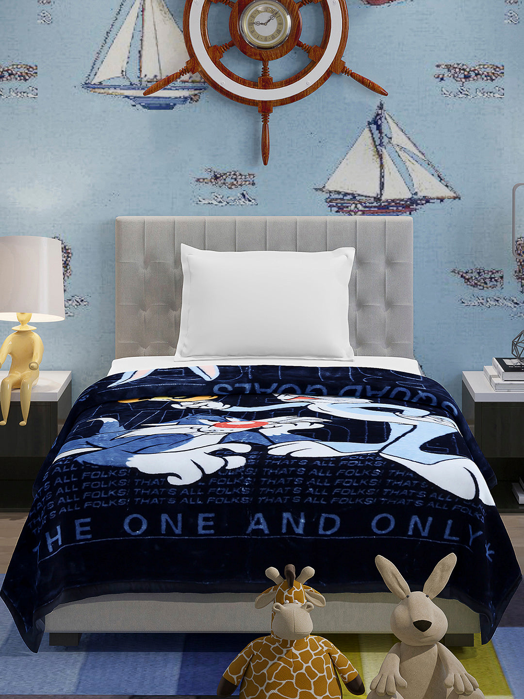 Printed Baby Blanket 1 Ply, 576 GSM, 1.9 kg (Super Hero)