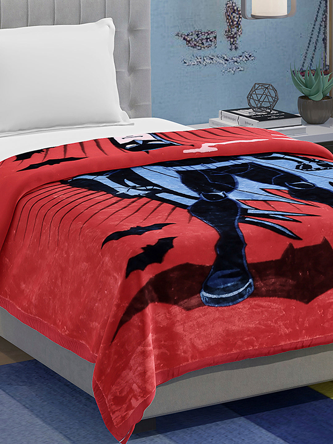 Printed Baby Blanket 1 Ply, 576 GSM, 1.9 kg (Super Hero)