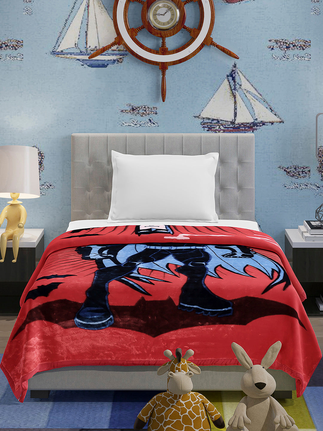 Printed Baby Blanket 1 Ply, 576 GSM, 1.9 kg (Super Hero)