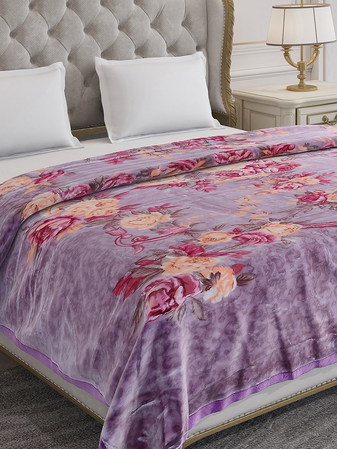 Printed Double Bed Reversible Blanket 3 Ply, 1516 GSM, 8 kg (Superimo)