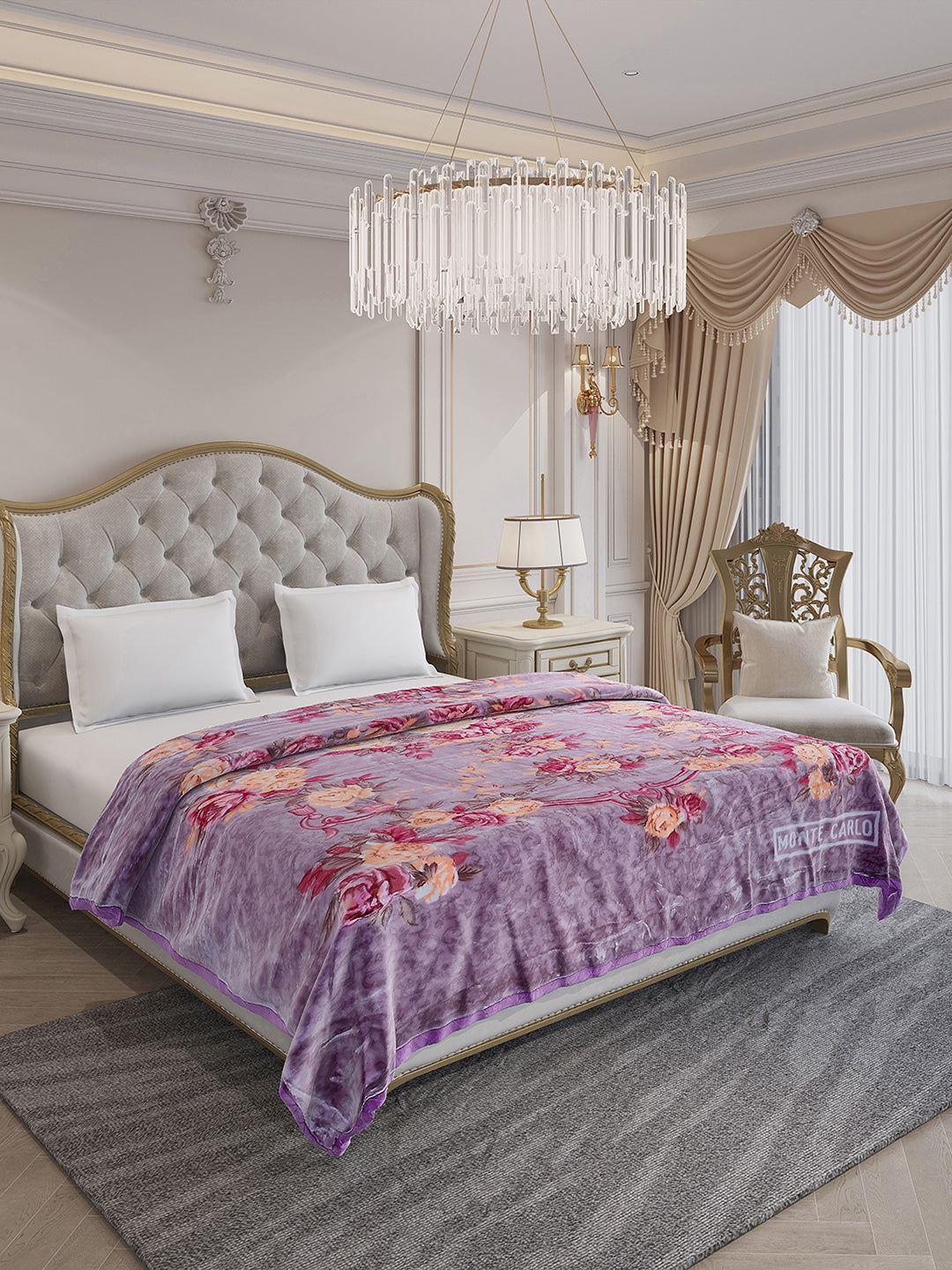 Printed Double Bed Reversible Blanket 3 Ply, 1516 GSM, 8 kg (Superimo)