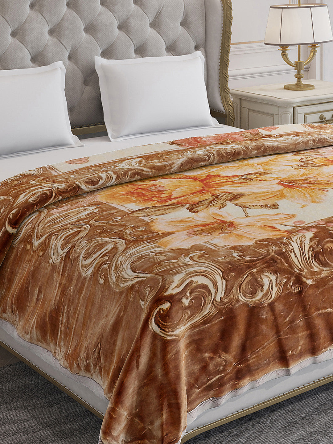 Printed Double Bed 3 Ply 1500 GSM Blanket for Winter (Superimo), Weight 8 kg