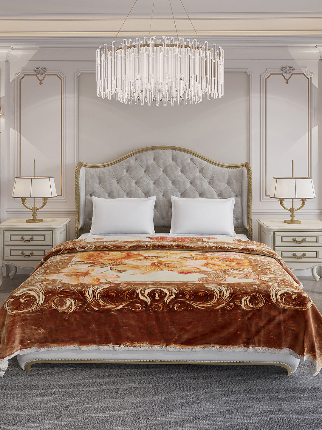 Printed Double Bed 3 Ply 1500 GSM Blanket for Winter (Superimo), Weight 8 kg