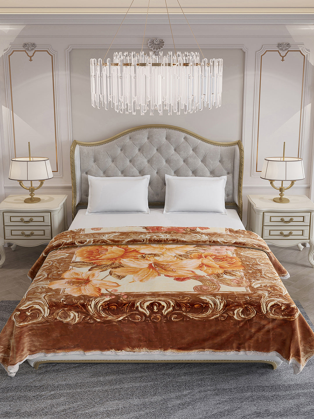 Printed Double Bed 3 Ply 1500 GSM Blanket for Winter (Superimo), Weight 8 kg