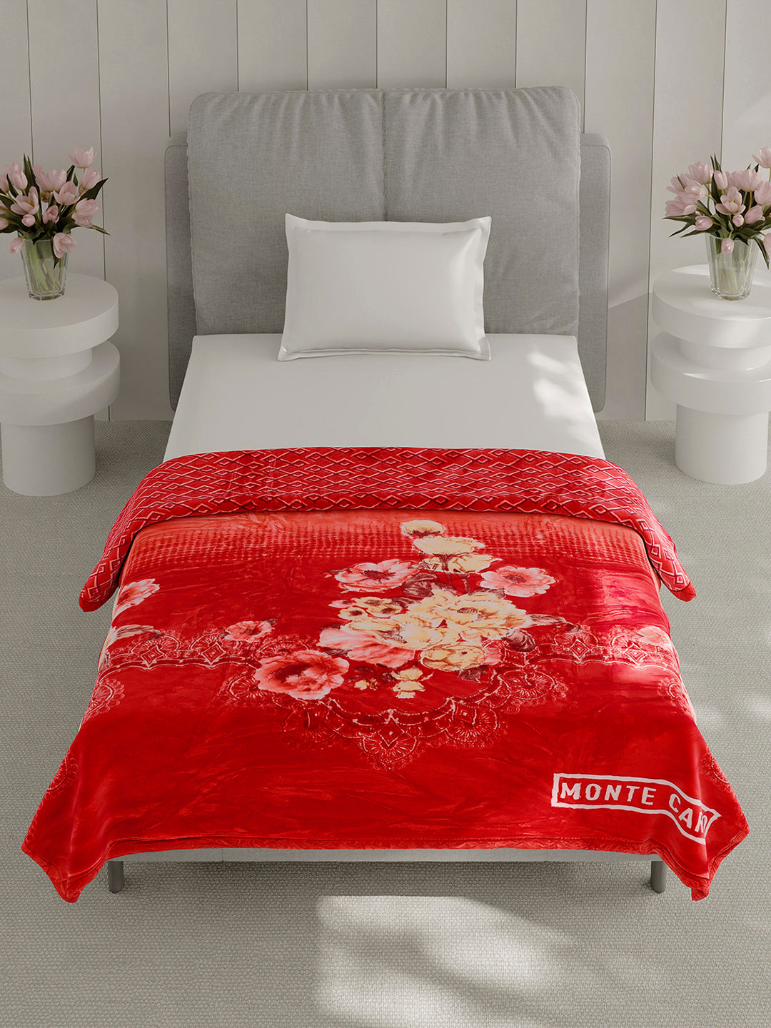 Printed Single Bed 3 Ply, 909 GSM Blanket for Heavy Winter - (Umang)