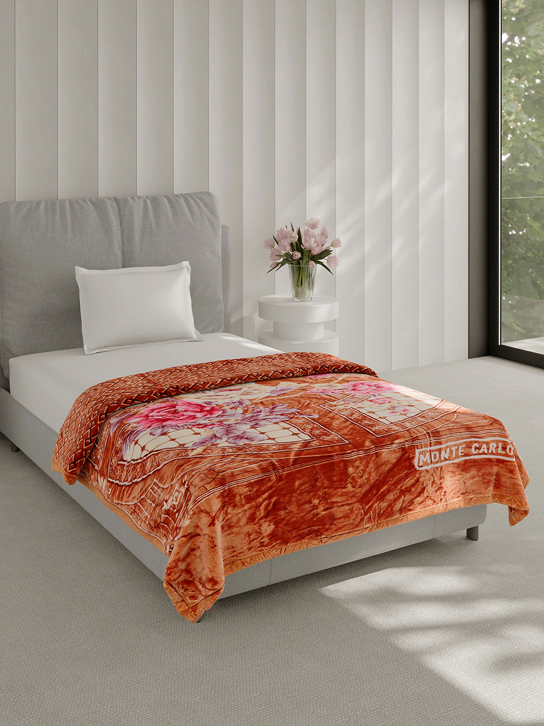 Printed Single Bed 3 Ply, 909 GSM Blanket for Heavy Winter - (Umang)