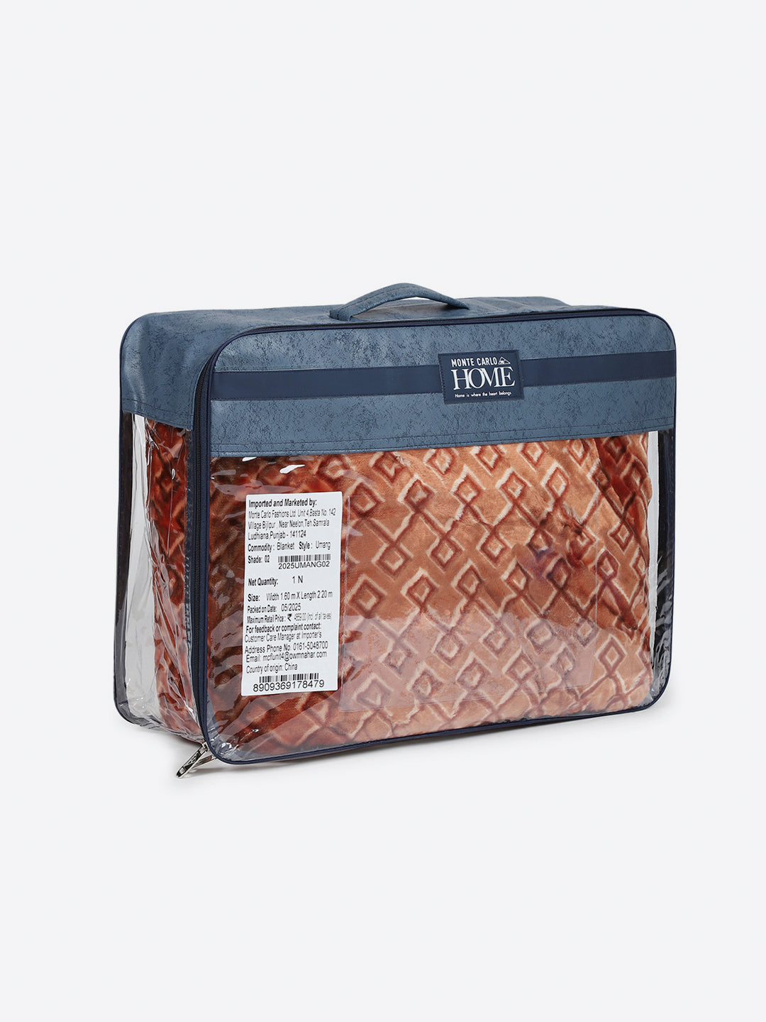 Printed Single Bed 3 Ply, 909 GSM Blanket for Heavy Winter - (Umang)