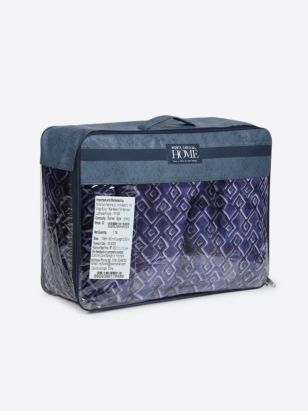 Printed Single Bed 3 Ply, 909 GSM Blanket for Heavy Winter - (Umang)