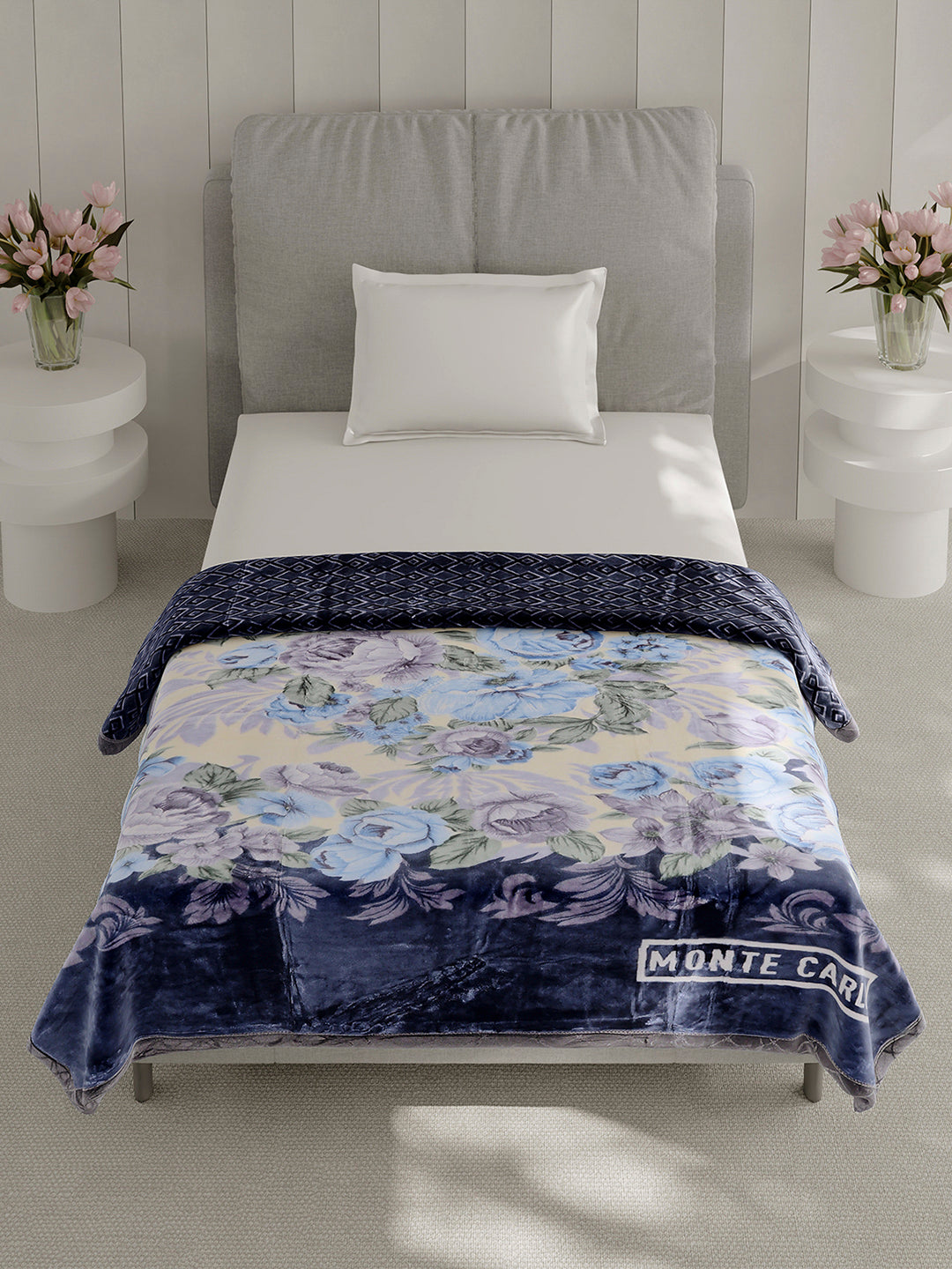 Printed Single Bed 3 Ply, 909 GSM Blanket for Heavy Winter - (Umang)