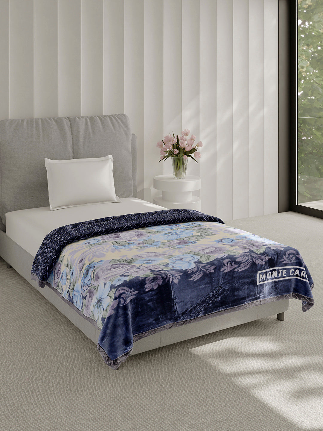 Printed Single Bed 3 Ply, 909 GSM Blanket for Heavy Winter - (Umang)