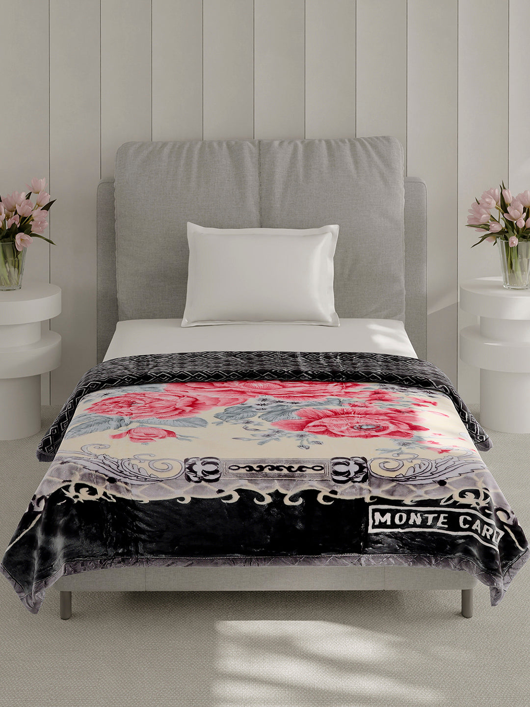 Printed Single Bed 3 Ply, 909 GSM Blanket for Heavy Winter - (Umang)