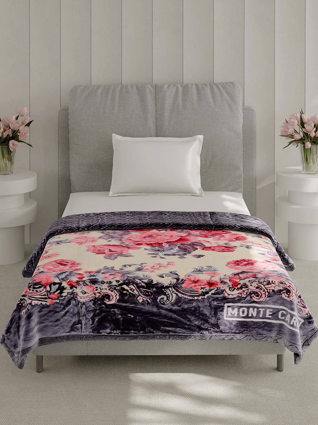 Printed Single Bed 3 Ply, 909 GSM Blanket for Heavy Winter - (Umang)