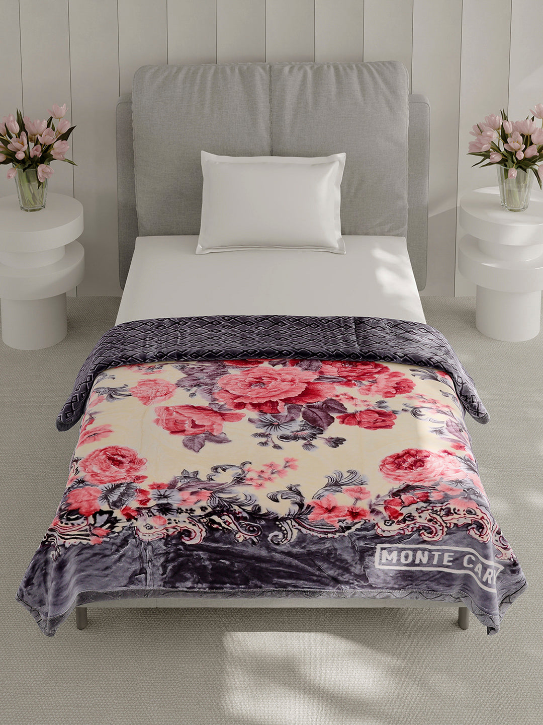 Printed Single Bed 3 Ply, 909 GSM Blanket for Heavy Winter - (Umang)