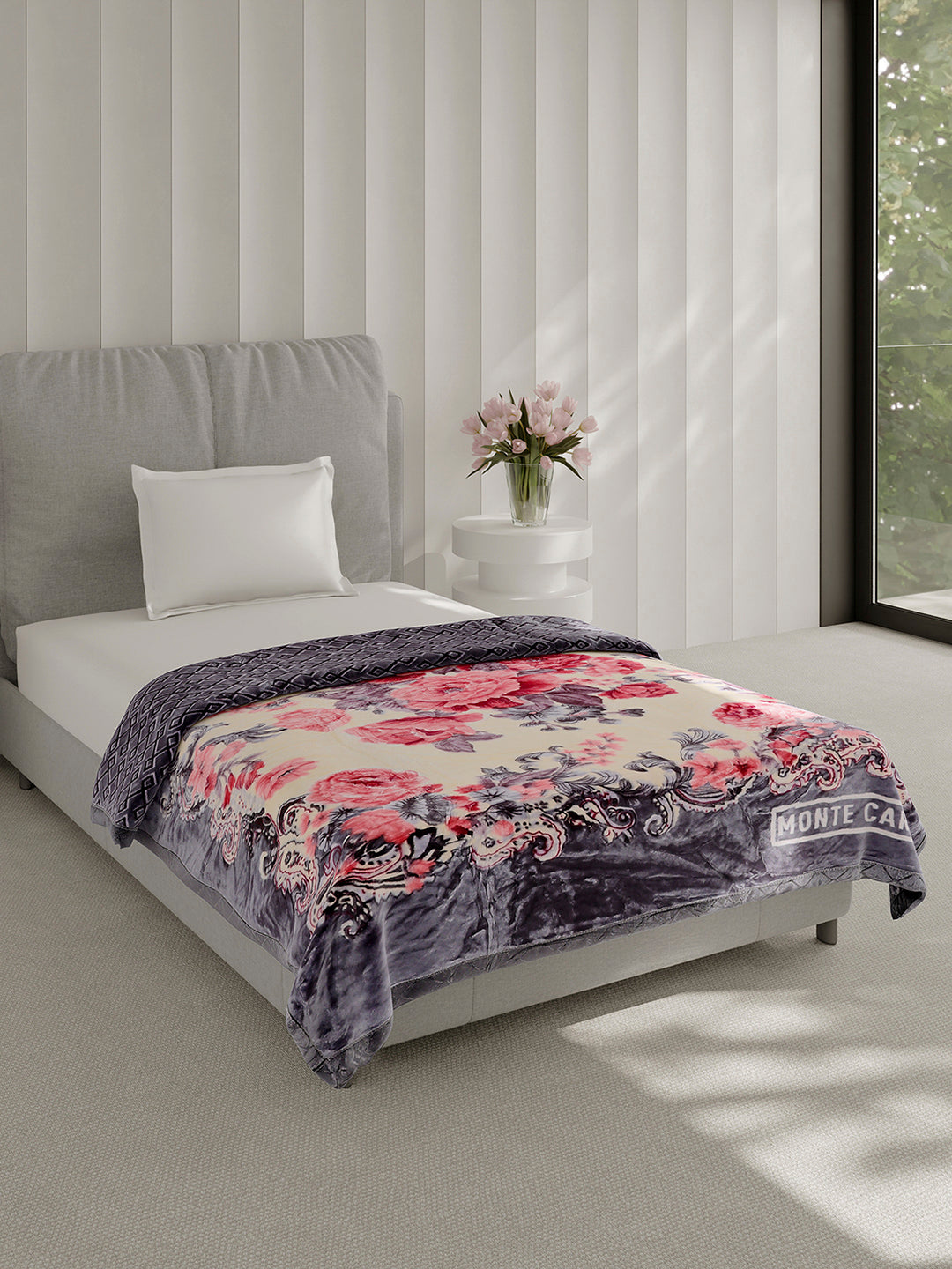 Printed Single Bed 3 Ply, 909 GSM Blanket for Heavy Winter - (Umang)