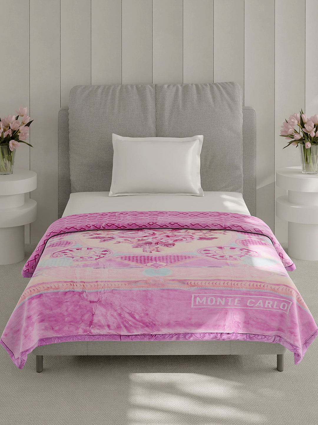 Printed Single Bed 3 Ply, 909 GSM Blanket for Heavy Winter - (Umang)