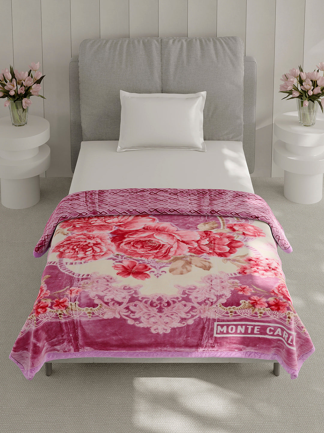 Printed Single Bed 3 Ply, 909 GSM Blanket for Heavy Winter - (Umang)