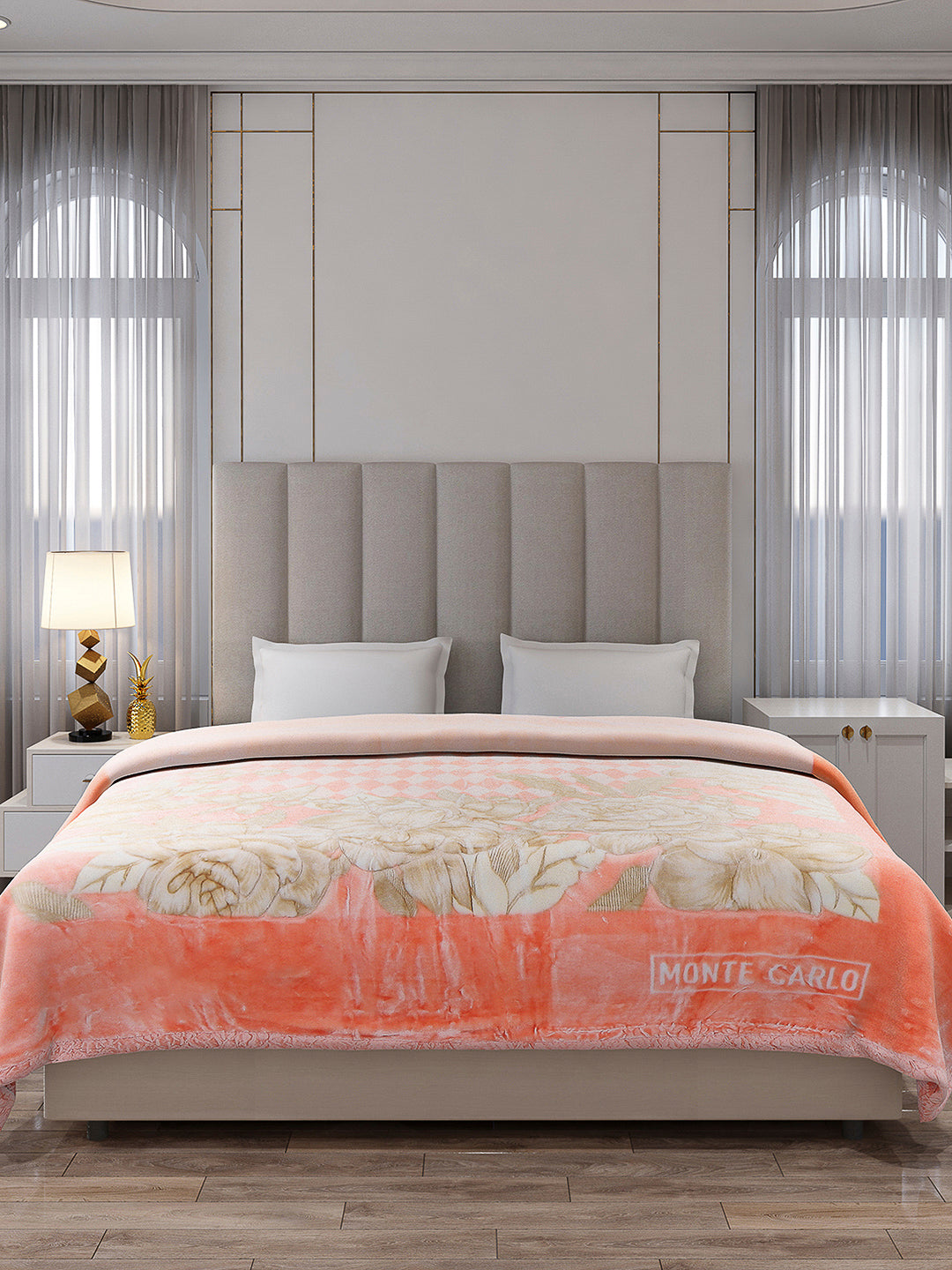 Printed Double Bed Reversible Blanket 2 Ply, 850 GSM, 4.5 kg (Uphar)